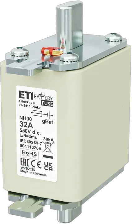 Kép erről: NH00 gBat 32A/550V DC
