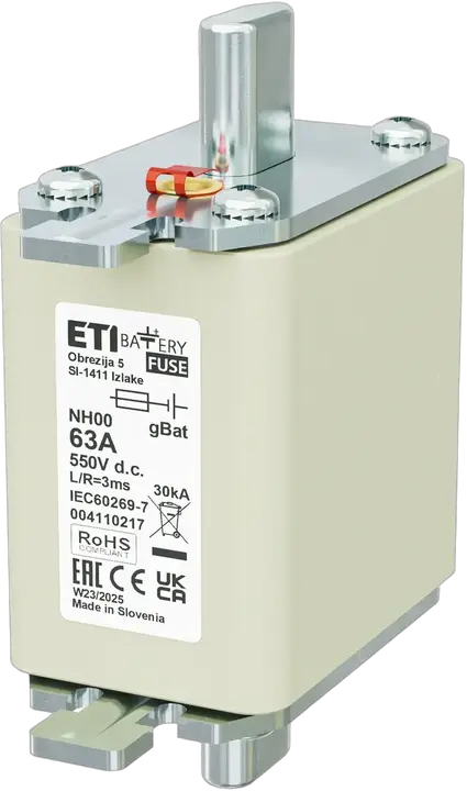 Kép erről: NH00 gBat 63A/550V DC