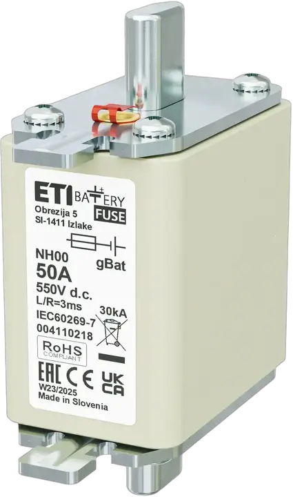 Kép erről: NH00 gBat 50A/550V DC