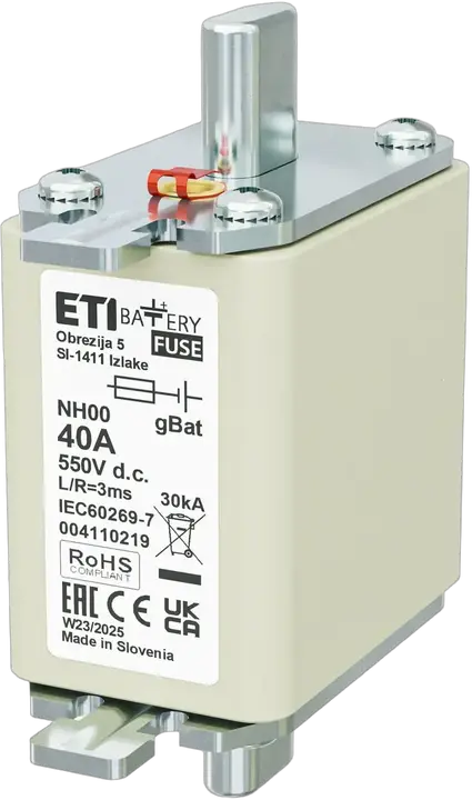 Kép erről: NH00 gBat 40A/550V DC