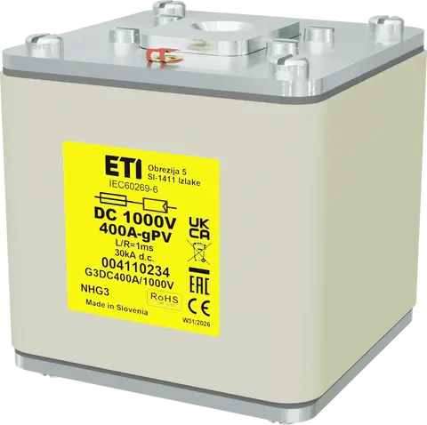 Kép erről: NHG3 gPV 400A/1000V DC