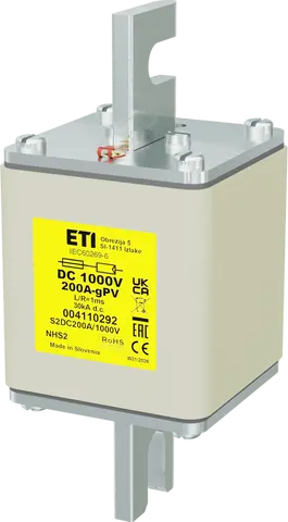 Kép erről: NHS2 gPV 200A/1000V DC