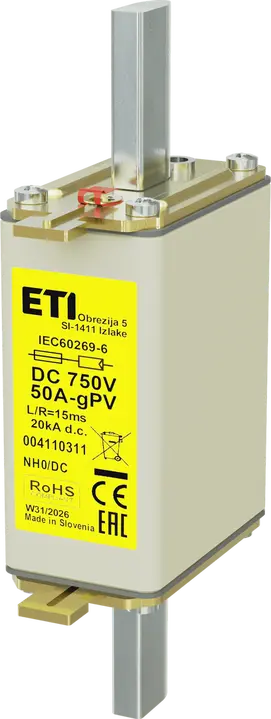 Kép erről: *NH0 gPV 50A/750V DC