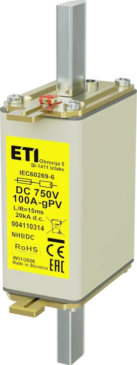 Kép erről: *NH0 gPV 100A/750V DC