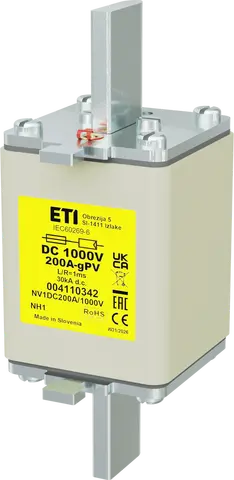 Kép erről: NH1 gPV 200A/1000V DC