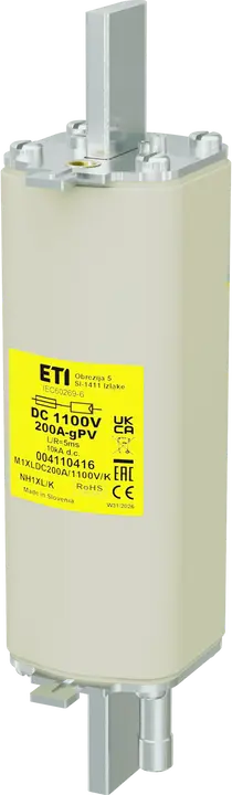 Kép erről: NH1XL/K gPV 200A/1100V DC