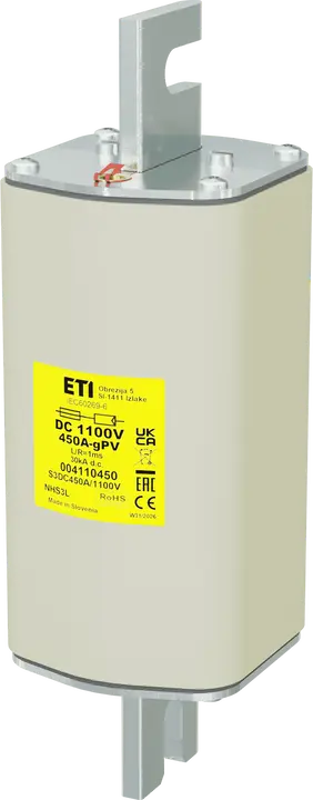 Kép erről: NHS3L gPV 450A/1100V DC