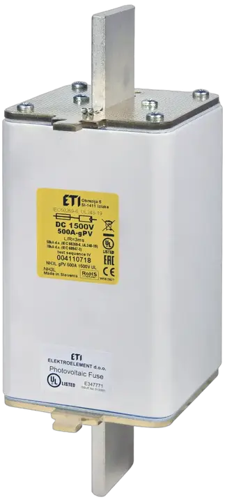 Kép erről: NH3L gPV 500A/1500V DC 70kA