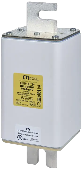Kép erről: NHS3L gPV 400A/1500V DC 70kA
