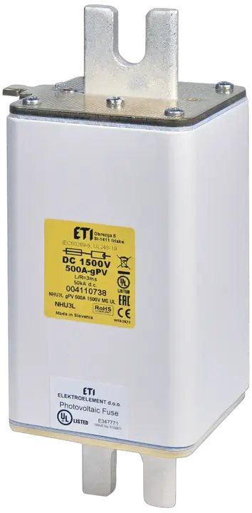 Kép erről: NHU3L/MS gPV 450A/1500V DC UL
