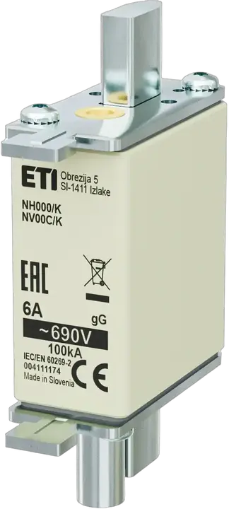 Kép erről: NH000/K gG 6A/690V