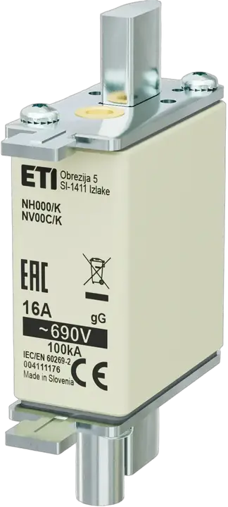 Kép erről: NH000/K gG 16A/690V