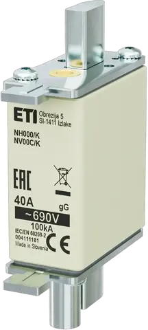 Kép erről: NH000/K gG 40A/690V
