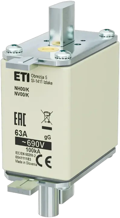 Kép erről: NH00/K gG 63A/690V