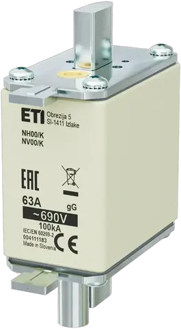Kép erről: NH00/K gG 63A/690V