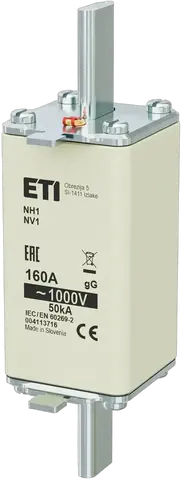 Kép erről: NH1/85 gG 160A/1000V
