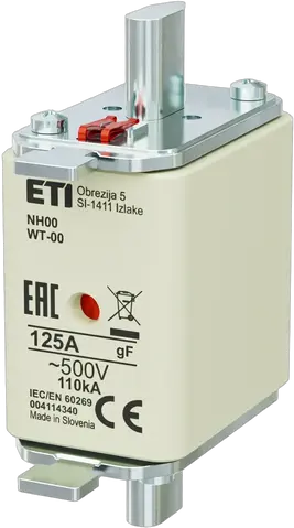 Kép erről: NH00 gF 125A/500V