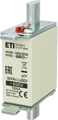 Kép erről: NH000 gCP 3kVAr/690V
