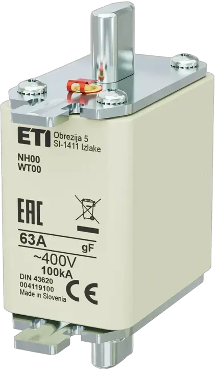 Kép erről: NH00 gF 63A/400V