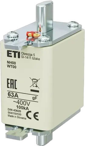Kép erről: NH00 gF 63A/400V