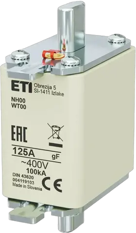 Kép erről: NH00 gF 125A/400V