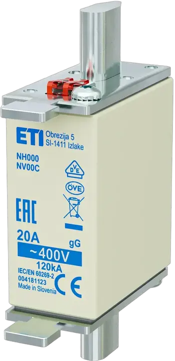 Kép erről: NH000 gG 20A/400V korr.