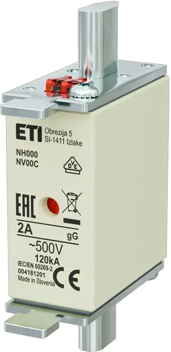 Kép erről: NH000 gG 2A/500V