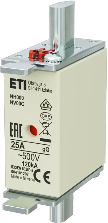 Kép erről: NH000 gG 25A/500V