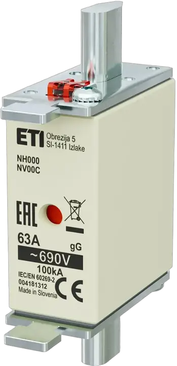 Kép erről: NH000 gG 63A/690V