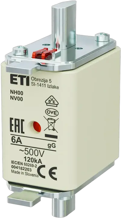 Kép erről: NH00 gG 6A/500V