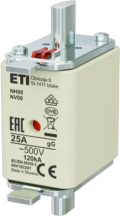 Kép erről: NH00 gG 25A/500V