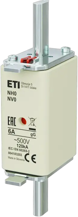 Kép erről: NH0 gG 6A/500V
