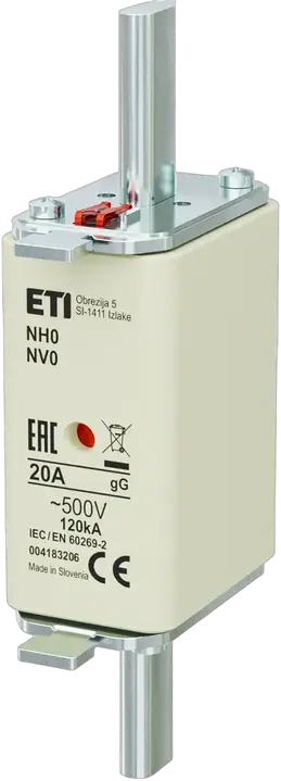 Kép erről: NH0 gG 20A/500V