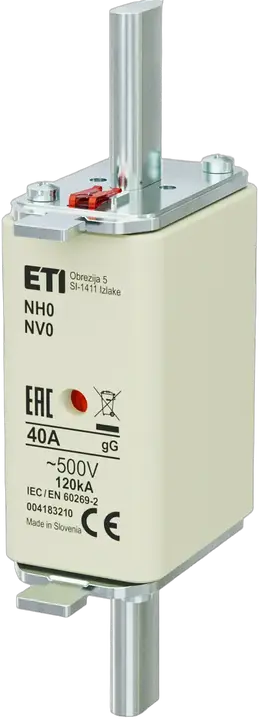 Kép erről: NH0 gG 40A/500V