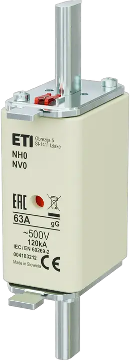 Kép erről: NH0 gG 63A/500V