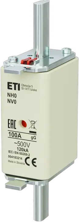 Kép erről: NH0 gG 100A/500V
