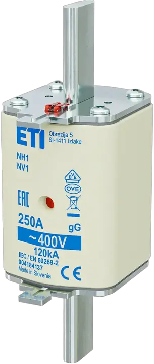 Kép erről: NH1 gG 250A/400V korr.