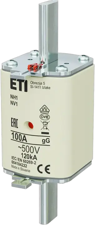 Kép erről: NH1 gG 100A/500V