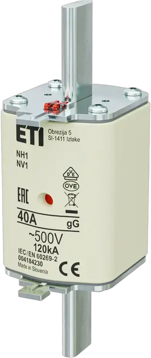 Kép erről: NH1 gG 40A/500V