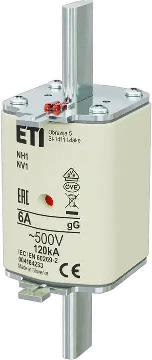 Kép erről: NH1 gG 6A/500V