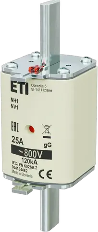 Kép erről: NH1 gG 25A/800V