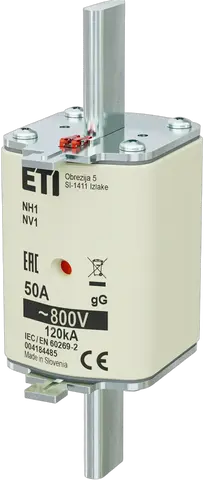 Kép erről: NH1 gG 50A/800V