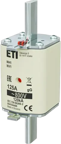 Kép erről: NH1 gG 125A/800V
