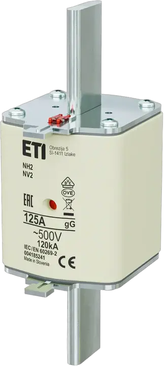 Kép erről: NH2 gG 125A/500V
