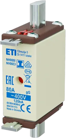 NH000/I gG 80A/400V