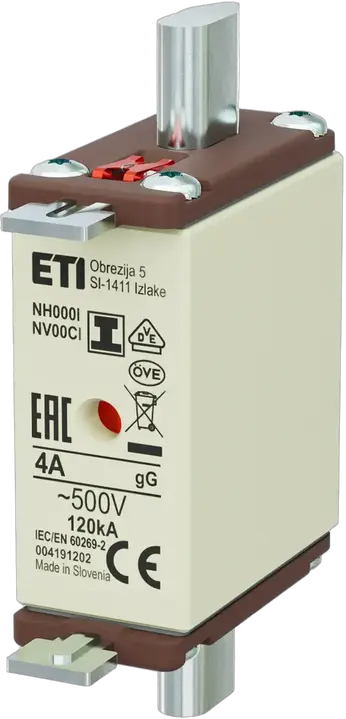 Kép erről: NH000/I gG 4A/500V