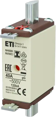 NH000/I gG 40A/500V