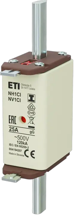 Kép erről: NH1C/I gG 25A/500V
