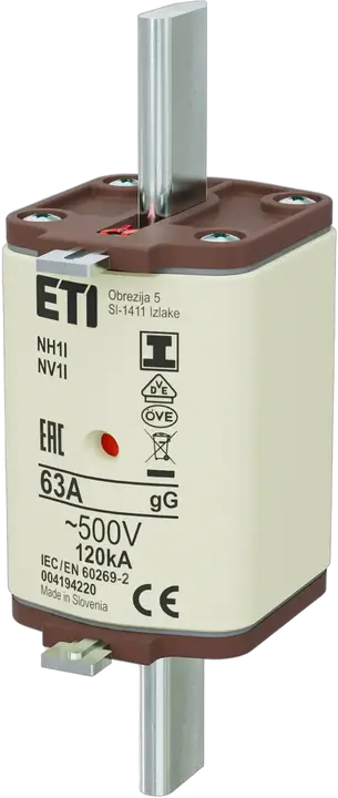 Kép erről: NH1/I gG 63A/500V