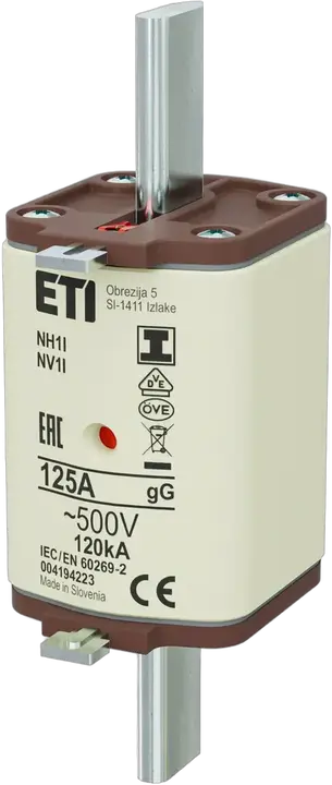 Kép erről: NH1/I gG 125A/500V